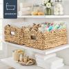 image:imageBest Choice Products 16x12 Scalloped Shelf Baskets Woven Storage Bins Pantry Organizer for Kitchen Living Room Bathroom Bedroom amp Laundry 2 Pack  Natural with White Trim