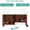 image:imageBest Choice Products Vertical Rolling File Cabinet Multipurpose Portable Water Hyacinth Basket Organizer for Home Office Workspace wRubberwood Frame Metal Sliders Locking Caster Wheels  NaturalMocha