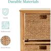 image:imageBest Choice Products Vertical Rolling File Cabinet Multipurpose Portable Water Hyacinth Basket Organizer for Home Office Workspace wRubberwood Frame Metal Sliders Locking Caster Wheels  NaturalNatural