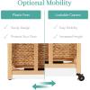 image:imageBest Choice Products Vertical Rolling File Cabinet Multipurpose Portable Water Hyacinth Basket Organizer for Home Office Workspace wRubberwood Frame Metal Sliders Locking Caster Wheels  NaturalNatural
