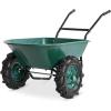 image:imageBest Choice Products Heavy Duty DualWheel Wheelbarrow Garden Cart  500 lb Capacity ExtraLarge Wheels Builtin Stand for Yard Garden amp Landscaping  GreenGreen