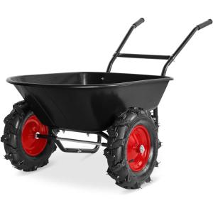 image:imageBest Choice Products Heavy Duty DualWheel Wheelbarrow Garden Cart  500 lb Capacity ExtraLarge Wheels Builtin Stand for Yard Garden amp Landscaping  GreenBlack