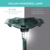 image:imageBest Choice Products Outdoor Solar Lighted Pedestal Bird Bath Fountain Decoration wPlanter Integrated Panel Scroll Accents for Lawn Garden  GreenGreen
