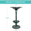 image:imageBest Choice Products Outdoor Solar Lighted Pedestal Bird Bath Fountain Decoration wPlanter Integrated Panel Scroll Accents for Lawn Garden  GreenGreen