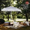 image:imageBest Choice Products 9ft Fringe Market Patio Umbrella  Outdoor Boho Tassel Sunshade for Table Pool Deck Backyard  UPF50 Easy Tilt Heavy Duty Steel Pole amp Ribs  PinkNavy Pinstripe