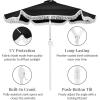 image:imageBest Choice Products 9ft Fringe Market Patio Umbrella  Outdoor Boho Tassel Sunshade for Table Pool Deck Backyard  UPF50 Easy Tilt Heavy Duty Steel Pole amp Ribs  PinkBlack