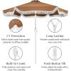 image:imageBest Choice Products 9ft Fringe Market Patio Umbrella  Outdoor Boho Tassel Sunshade for Table Pool Deck Backyard  UPF50 Easy Tilt Heavy Duty Steel Pole amp Ribs  PinkTan