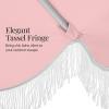 image:imageBest Choice Products 9ft Fringe Market Patio Umbrella  Outdoor Boho Tassel Sunshade for Table Pool Deck Backyard  UPF50 Easy Tilt Heavy Duty Steel Pole amp Ribs  PinkPink