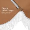 image:imageBest Choice Products 9ft Fringe Market Patio Umbrella  Outdoor Boho Tassel Sunshade for Table Pool Deck Backyard  UPF50 Easy Tilt Heavy Duty Steel Pole amp Ribs  PinkTan