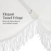 image:imageBest Choice Products 9ft Fringe Market Patio Umbrella  Outdoor Boho Tassel Sunshade for Table Pool Deck Backyard  UPF50 Easy Tilt Heavy Duty Steel Pole amp Ribs  PinkWhite