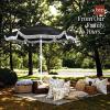 image:imageBest Choice Products 9ft Fringe Market Patio Umbrella  Outdoor Boho Tassel Sunshade for Table Pool Deck Backyard  UPF50 Easy Tilt Heavy Duty Steel Pole amp Ribs  PinkBlack