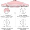 image:imageBest Choice Products 9ft Fringe Market Patio Umbrella  Outdoor Boho Tassel Sunshade for Table Pool Deck Backyard  UPF50 Easy Tilt Heavy Duty Steel Pole amp Ribs  PinkPink