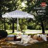 image:imageBest Choice Products 9ft Fringe Market Patio Umbrella  Outdoor Boho Tassel Sunshade for Table Pool Deck Backyard  UPF50 Easy Tilt Heavy Duty Steel Pole amp Ribs  PinkSeaglass Green