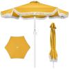 image:imageBest Choice Products 9ft Fringe Market Patio Umbrella  Outdoor Boho Tassel Sunshade for Table Pool Deck Backyard  UPF50 Easy Tilt Heavy Duty Steel Pole amp Ribs  PinkMarigold