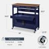 image:imageBest Choice Products 36in Large Rolling Kitchen Island Cart 2Door Cabinet 2 Drawers PullOut Shelf Power Outlet Hooks amp Swivel Lockable Wheels  Forest GreenMidnight Blue