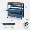 image:imageBest Choice Products 36in Large Rolling Kitchen Island Cart 2Door Cabinet 2 Drawers PullOut Shelf Power Outlet Hooks amp Swivel Lockable Wheels  Forest GreenSlate Blue