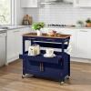 image:imageBest Choice Products 36in Large Rolling Kitchen Island Cart 2Door Cabinet 2 Drawers PullOut Shelf Power Outlet Hooks amp Swivel Lockable Wheels  Forest GreenMidnight Blue
