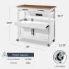 image:imageBest Choice Products 36in Large Rolling Kitchen Island Cart 2Door Cabinet 2 Drawers PullOut Shelf Power Outlet Hooks amp Swivel Lockable Wheels  Forest GreenWhite