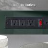 image:imageBest Choice Products 36in Large Rolling Kitchen Island Cart 2Door Cabinet 2 Drawers PullOut Shelf Power Outlet Hooks amp Swivel Lockable Wheels  Forest GreenForest Green