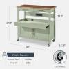 image:imageBest Choice Products 36in Large Rolling Kitchen Island Cart 2Door Cabinet 2 Drawers PullOut Shelf Power Outlet Hooks amp Swivel Lockable Wheels  Forest GreenPistachio Green