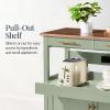 image:imageBest Choice Products 36in Large Rolling Kitchen Island Cart 2Door Cabinet 2 Drawers PullOut Shelf Power Outlet Hooks amp Swivel Lockable Wheels  Forest GreenPistachio Green