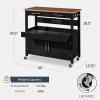 image:imageBest Choice Products 36in Large Rolling Kitchen Island Cart 2Door Cabinet 2 Drawers PullOut Shelf Power Outlet Hooks amp Swivel Lockable Wheels  Forest GreenBlack