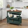 image:imageBest Choice Products 36in Large Rolling Kitchen Island Cart 2Door Cabinet 2 Drawers PullOut Shelf Power Outlet Hooks amp Swivel Lockable Wheels  Forest GreenForest Green