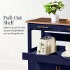 image:imageBest Choice Products 36in Large Rolling Kitchen Island Cart 2Door Cabinet 2 Drawers PullOut Shelf Power Outlet Hooks amp Swivel Lockable Wheels  Forest GreenMidnight Blue