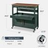 image:imageBest Choice Products 36in Large Rolling Kitchen Island Cart 2Door Cabinet 2 Drawers PullOut Shelf Power Outlet Hooks amp Swivel Lockable Wheels  Forest GreenForest Green