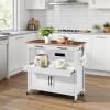 image:imageBest Choice Products 36in Large Rolling Kitchen Island Cart 2Door Cabinet 2 Drawers PullOut Shelf Power Outlet Hooks amp Swivel Lockable Wheels  Forest GreenWhite