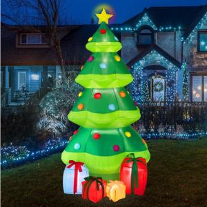 image:imageBest Choice Products 10ft Inflatable Christmas Tree Large Lighted Outdoor Blow Up Holiday Decor for Yard Lawn Backyard Home w 10 LED Lights ColorChanging Star Lighted Gifts