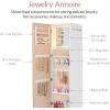 image:imageBest Choice Products 360 Rotating Storage Mirror wGold Metal Frame Swivel Jewelry Armoire wFullLength Mirror Storage Tower wCube Shelves BuiltIn Jewelry Organizer amp Hooks  Gold