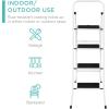image:imageBest Choice Products 3 Step Ladder Folding Sturdy Lightweight Portable Step Stool for Kitchen Bedroom Home wNonSlip Rubber Feet Padded Platforms Pads 330lb Capacity  White4Step