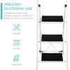 image:imageBest Choice Products 3 Step Ladder Folding Sturdy Lightweight Portable Step Stool for Kitchen Bedroom Home wNonSlip Rubber Feet Padded Platforms Pads 330lb Capacity  White3Step