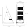 image:imageBest Choice Products 3 Step Ladder Folding Sturdy Lightweight Portable Step Stool for Kitchen Bedroom Home wNonSlip Rubber Feet Padded Platforms Pads 330lb Capacity  White3Step