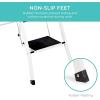 image:imageBest Choice Products 3 Step Ladder Folding Sturdy Lightweight Portable Step Stool for Kitchen Bedroom Home wNonSlip Rubber Feet Padded Platforms Pads 330lb Capacity  White4Step