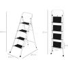 image:imageBest Choice Products 3 Step Ladder Folding Sturdy Lightweight Portable Step Stool for Kitchen Bedroom Home wNonSlip Rubber Feet Padded Platforms Pads 330lb Capacity  White4Step