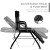 image:imageBest Choice Products 71in 3Section Multipurpose Massage Bed Spa amp Salon Facial Tattoo Chair wHydraulic Stool Removable Headrest Facial Cradle Towel Hanger  Black