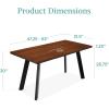 image:imageBest Choice Products Extendable Dining Table 47 to 63in Modern Large Expanding Kitchen Table up to 6 People wLeaf Extension 2 Locks 132lb Capacity  BrownBrown