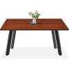 image:imageBest Choice Products Extendable Dining Table 47 to 63in Modern Large Expanding Kitchen Table up to 6 People wLeaf Extension 2 Locks 132lb Capacity  BrownBrown