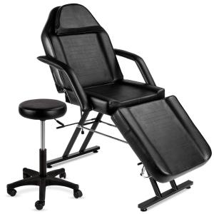 image:imageBest Choice Products 71in 3Section Multipurpose Massage Bed Spa amp Salon Facial Tattoo Chair wHydraulic Stool Removable Headrest Facial Cradle Towel Hanger  Black
