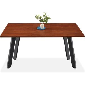 image:imageBest Choice Products Extendable Dining Table 47 to 63in Modern Large Expanding Kitchen Table up to 6 People wLeaf Extension 2 Locks 132lb Capacity  BrownBrown