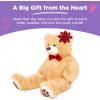 image:imageBest Choice Products 35in Giant Super Soft Plush Cuddly Teddy Bear Stuffed Animal Toy for Bedroom Kids Playroom wBow Tie Footprints  BrownBrown