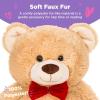 image:imageBest Choice Products 35in Giant Super Soft Plush Cuddly Teddy Bear Stuffed Animal Toy for Bedroom Kids Playroom wBow Tie Footprints  BrownBrown