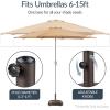 image:imageBest Choice Products 123lb Capacity Fillable Mobile Umbrella Base Heavy Duty Market Stand for Patio Deck Poolside Easy to move w 4 wheels  Dome Square BrownBrown