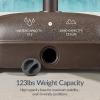 image:imageBest Choice Products 123lb Capacity Fillable Mobile Umbrella Base Heavy Duty Market Stand for Patio Deck Poolside Easy to move w 4 wheels  Dome Square BrownBrown