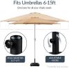 image:imageBest Choice Products 123lb Capacity Fillable Mobile Umbrella Base Heavy Duty Market Stand for Patio Deck Poolside Easy to move w 4 wheels  Dome Square BrownBlack