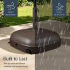 image:imageBest Choice Products 123lb Capacity Fillable Mobile Umbrella Base Heavy Duty Market Stand for Patio Deck Poolside Easy to move w 4 wheels  Dome Square BrownBrown