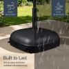 image:imageBest Choice Products 123lb Capacity Fillable Mobile Umbrella Base Heavy Duty Market Stand for Patio Deck Poolside Easy to move w 4 wheels  Dome Square BrownBlack