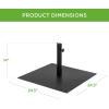 image:imageBest Choice Products 385lb Steel Umbrella Base Square Weighted Patio Stand for Outdoor Backyard Market Umbrellas Sun Shade wTightening Knob and Anchor Holes  Black